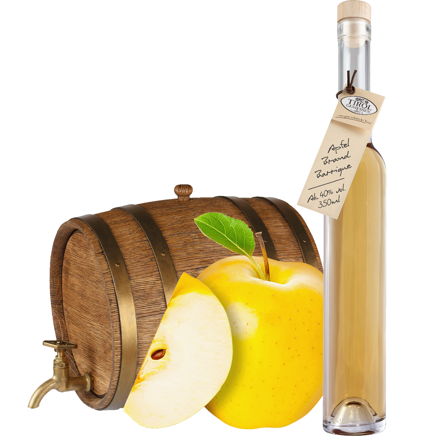 Apfelbrand Barrique in Geschenkflasche aus Österreich von Tirol Geniessen