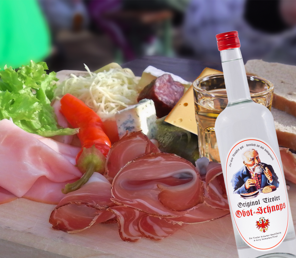 Tyrolean Snack with Fruit Schnapps