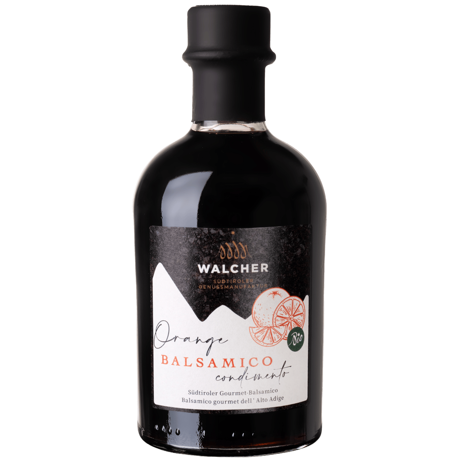 Flasche Walcher Bio Balsamico Essig Orange 250 ml