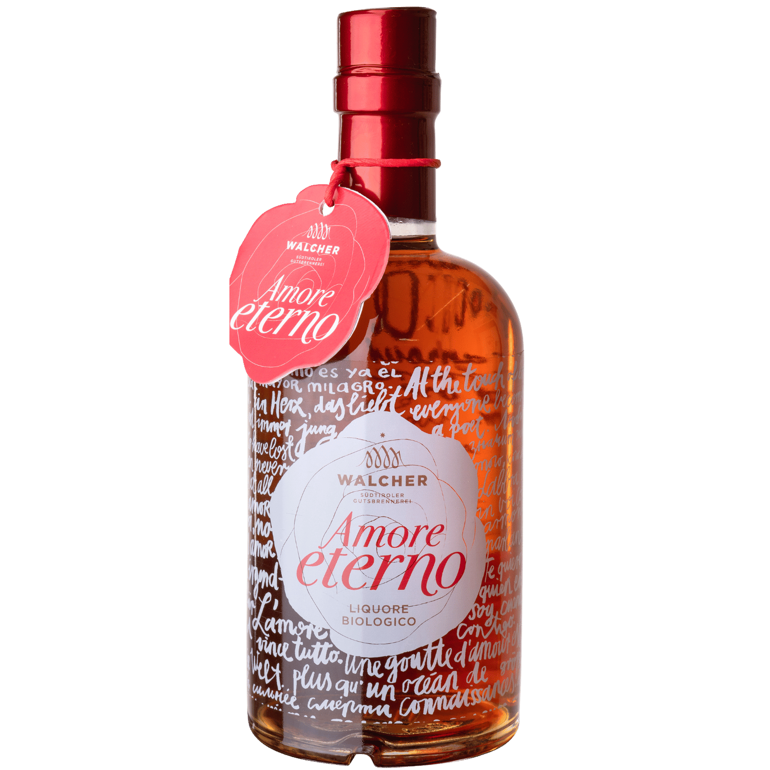 Flasche Rosenlikör Amore Eterno von Walcher 500 ml