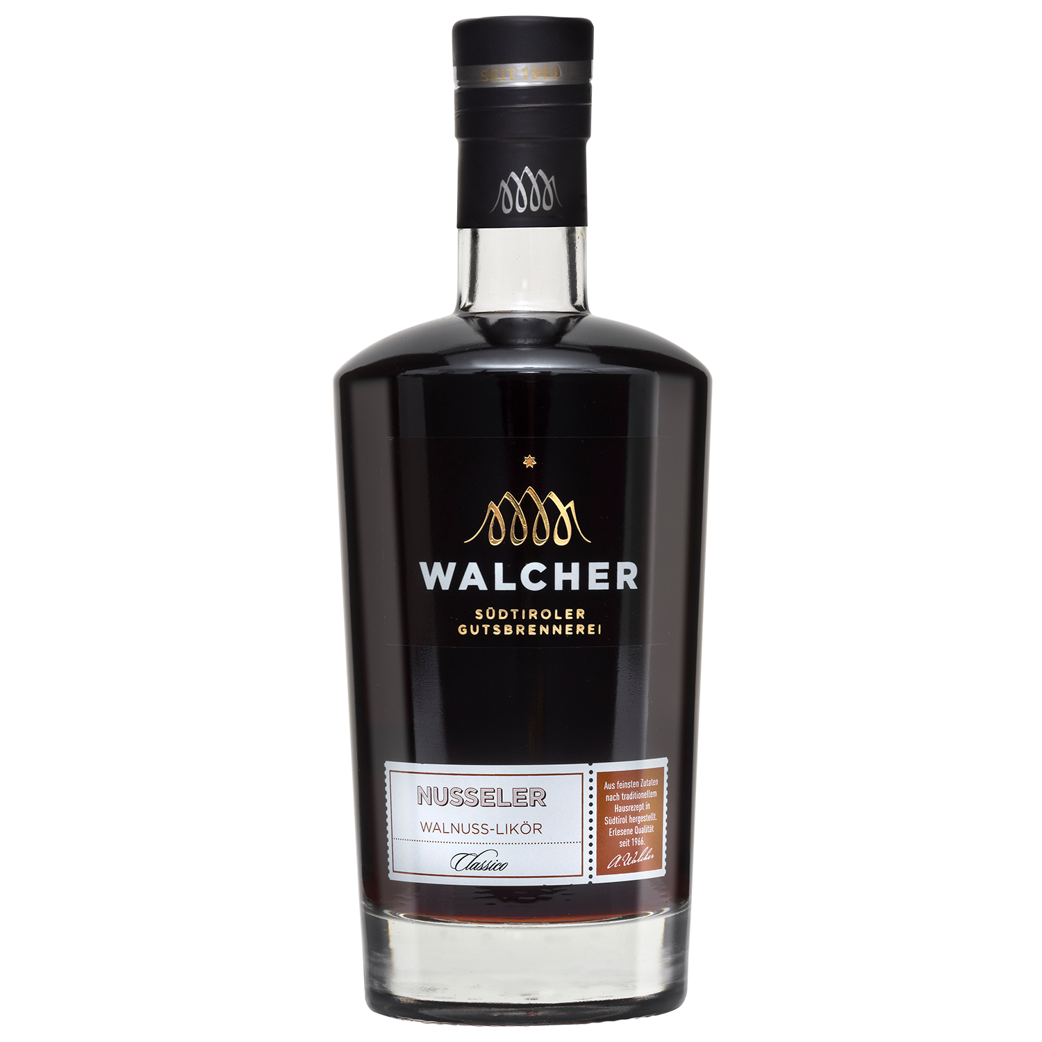 Nusseler Walnuss Likör in 700ml Flasche der Brennerei Walcher