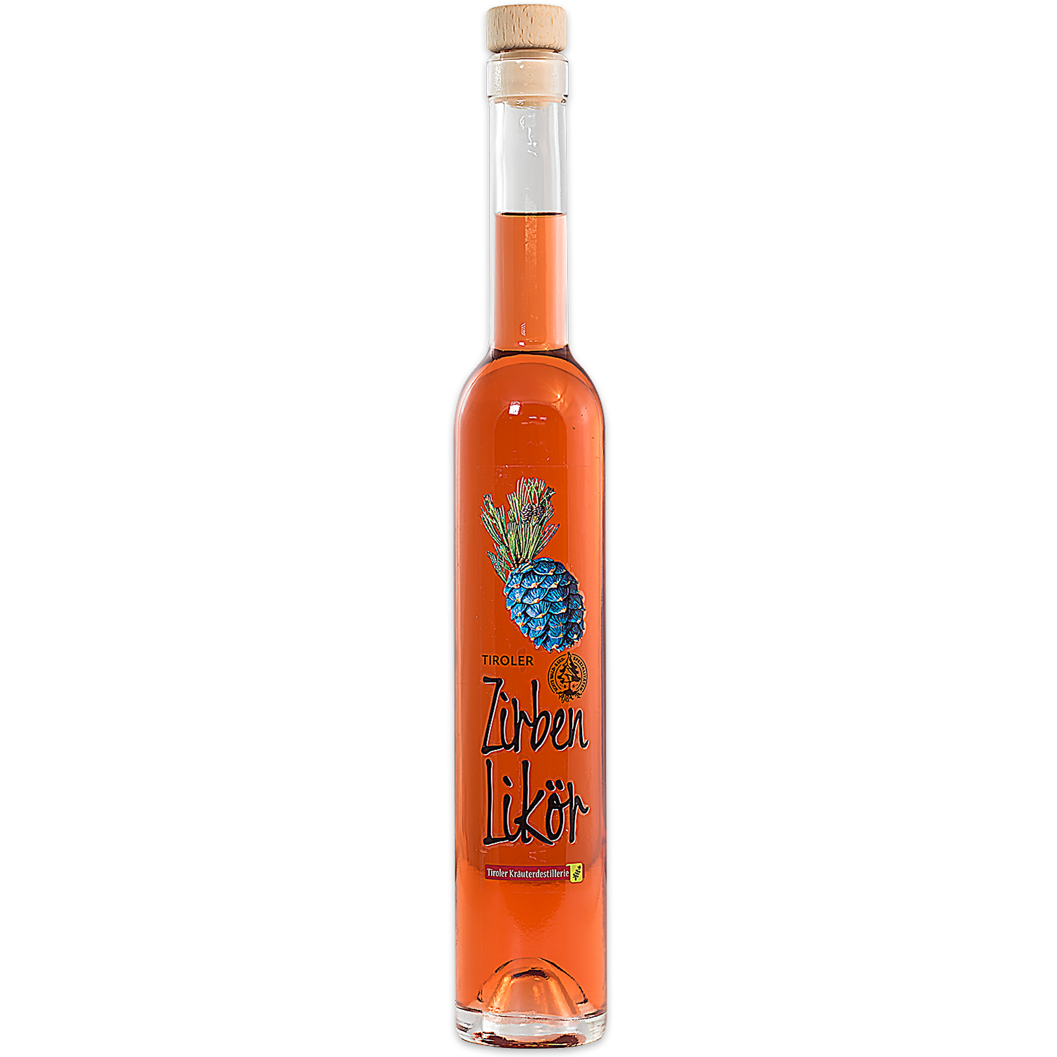 Zirben Likör der Tiroler Kräuterdestillerie in der 350 ml Flasche