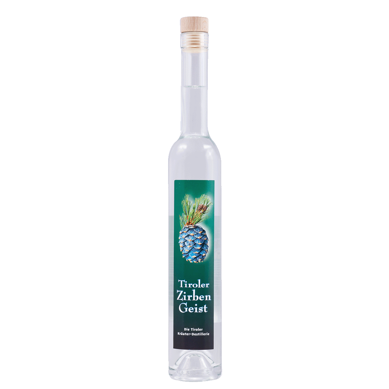 Zirben Geist in 350ml Flasche der Tiroler Kräuterdestillerie