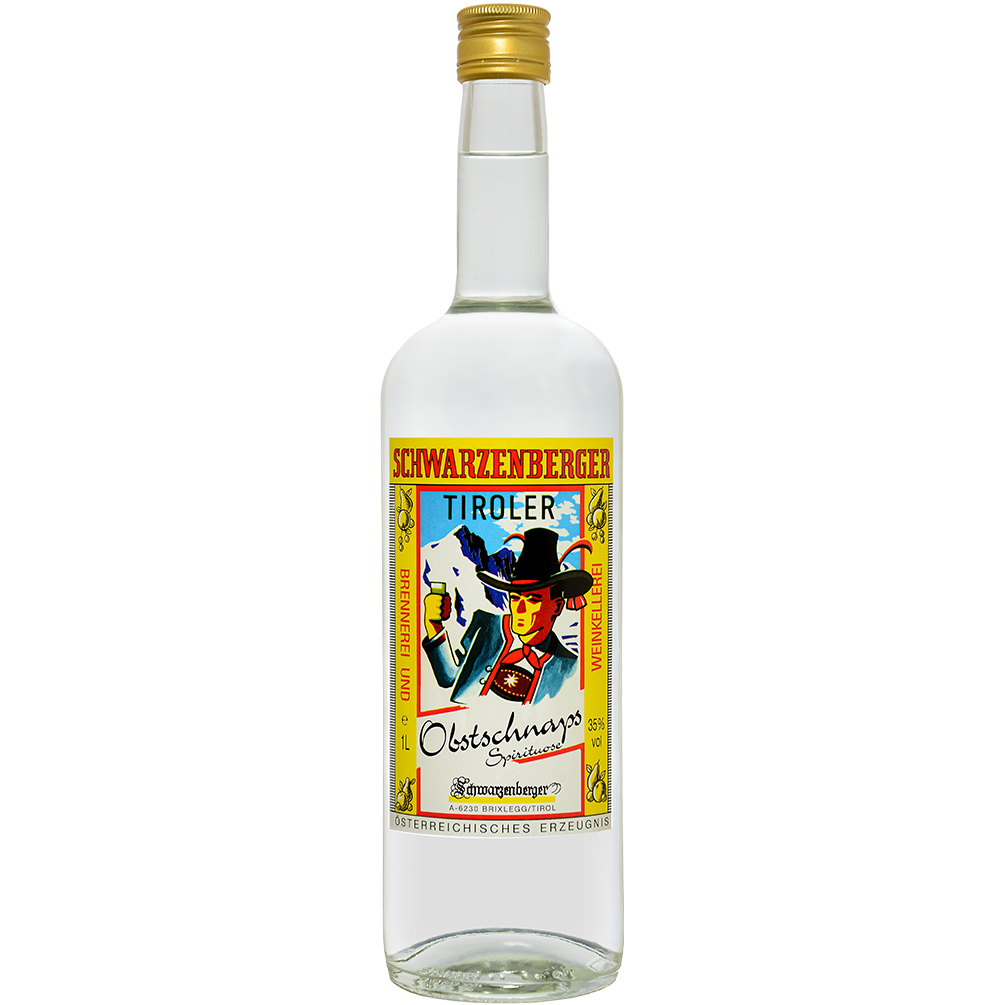 Tyrolean Frui Schnapps 35% in 1l bottle by Edelbrennerei Schwarzenberger