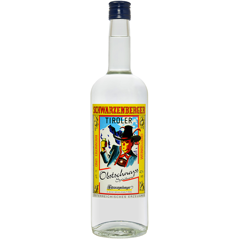 Tyrolean Frui Schnapps 40% in 1l bottle by Edelbrennerei Schwarzenberger
