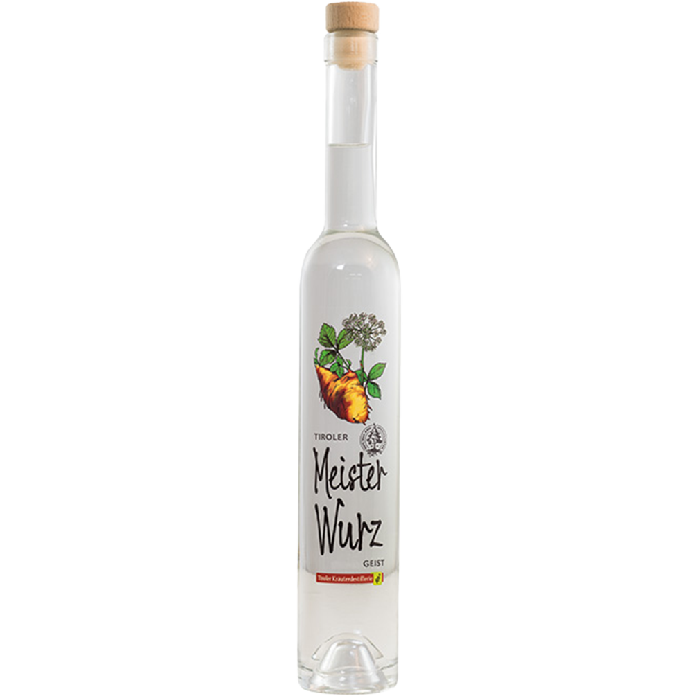 Meisterwurz Geist in 350ml Flasche der Tiroler Kräuterdestillerie