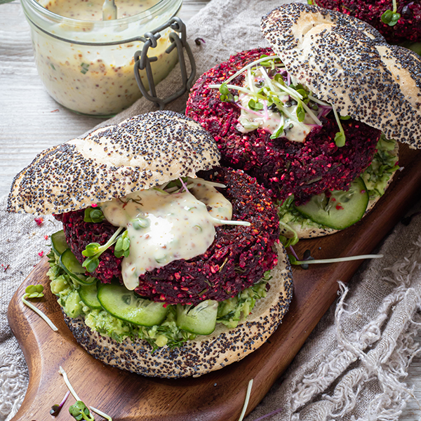 Rote Beete Burger Rezept