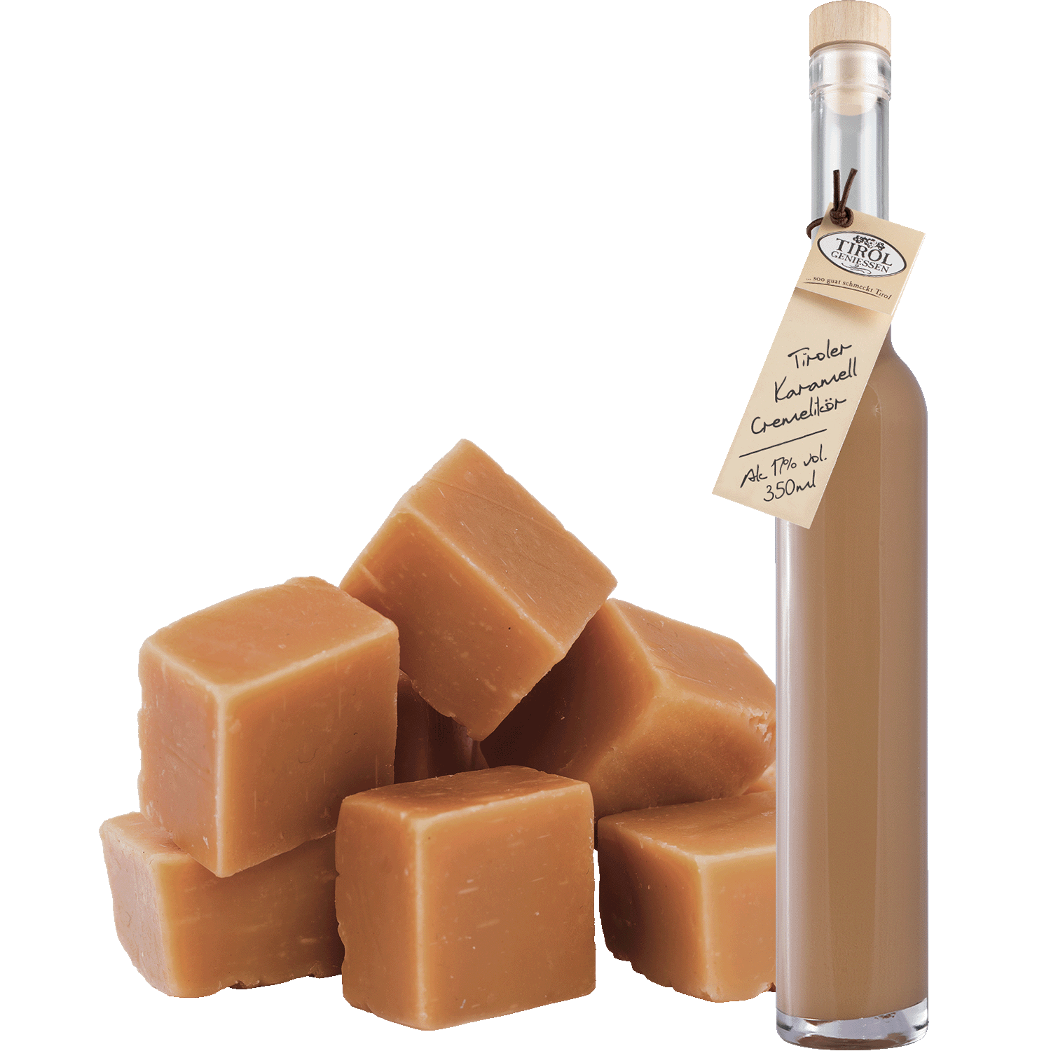 Karamell Creme Likör in Geschenkflasche aus Österreich von Tirol Geniessen