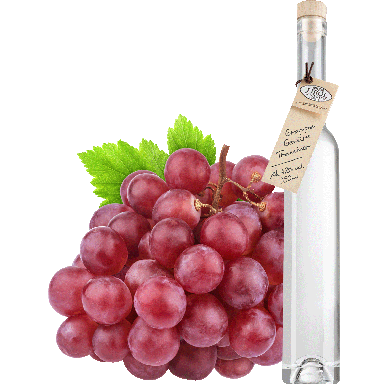 Grappa Gewürztraminer in Geschenkflasche aus Südtirol von Tirol Geniessen