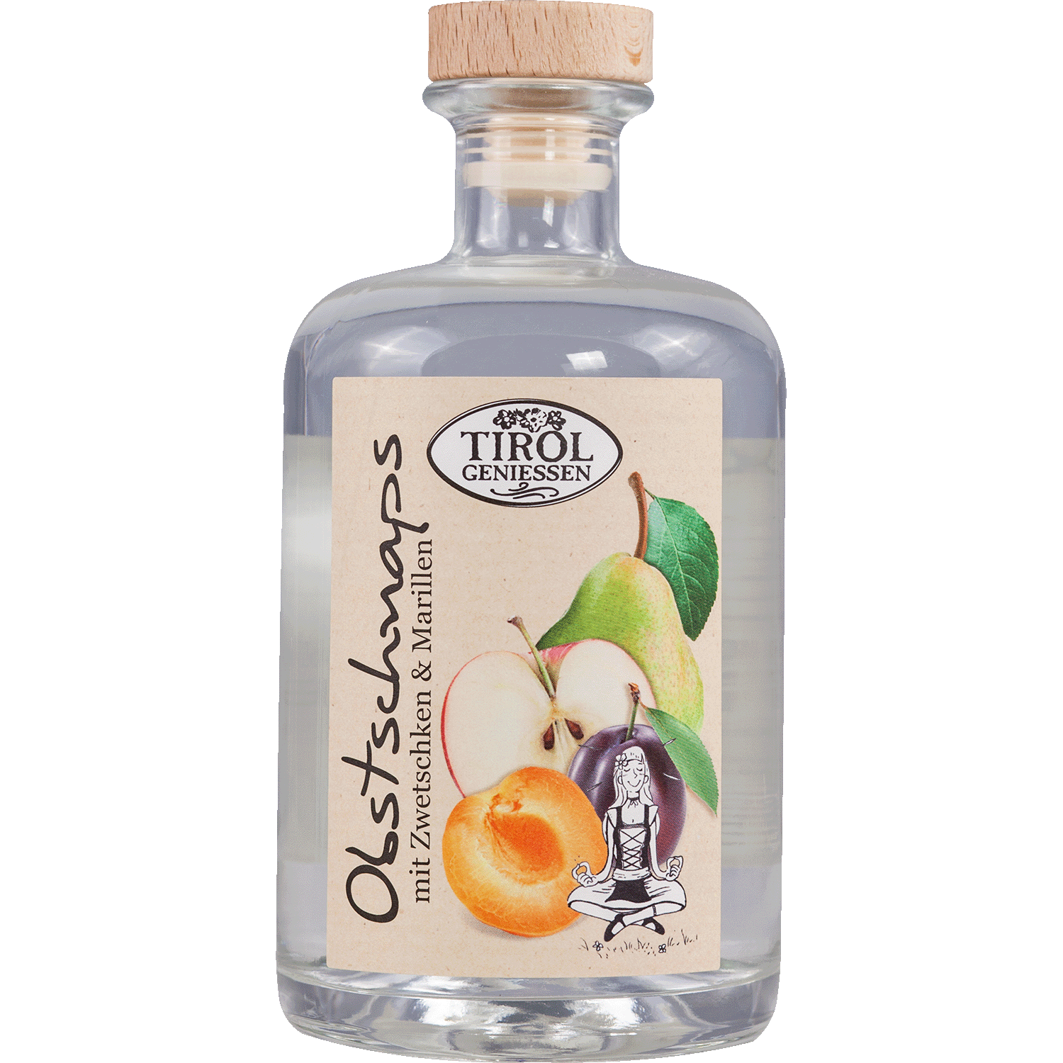 Tyrolean Fruit Schnapps in gift bottle from Austria from Tirol Geniessen