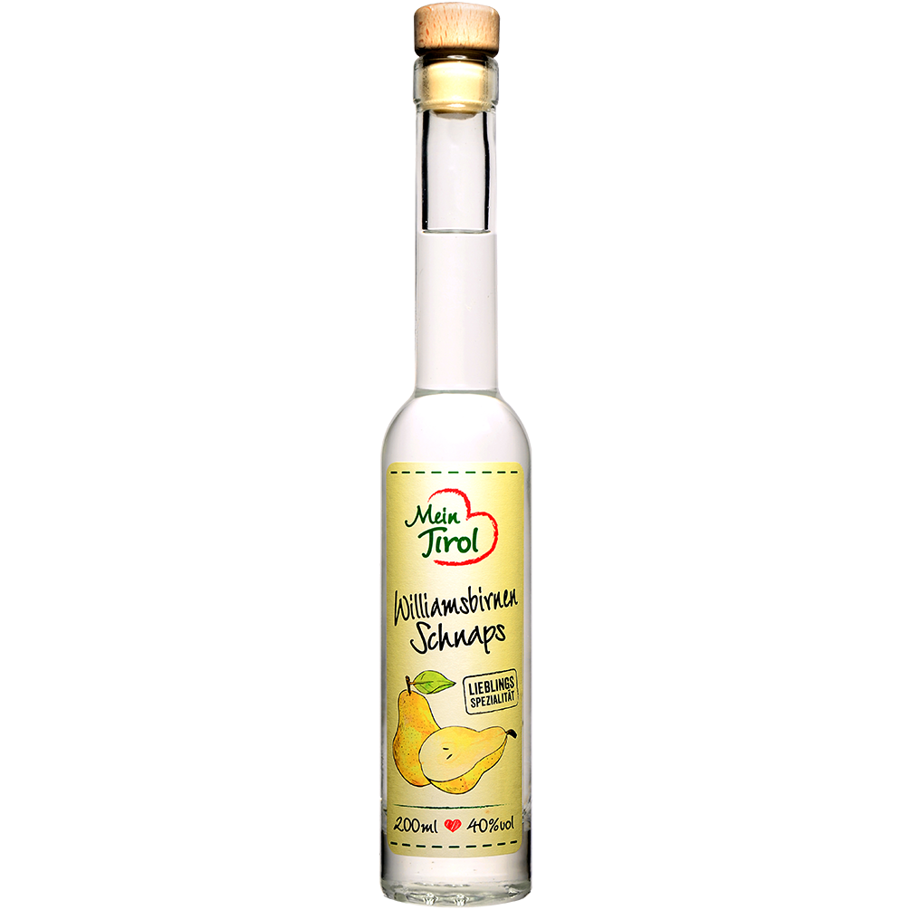 Williams Pear Schnapps in 200ml bottle from Alpenländische Spezialitäten