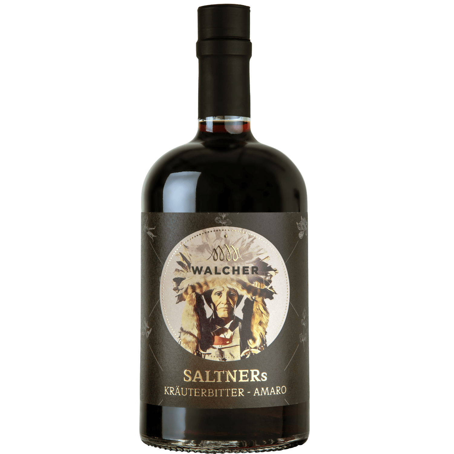 Flasche Saltners Kräuterbitter Amaro von Walcher 700 ml