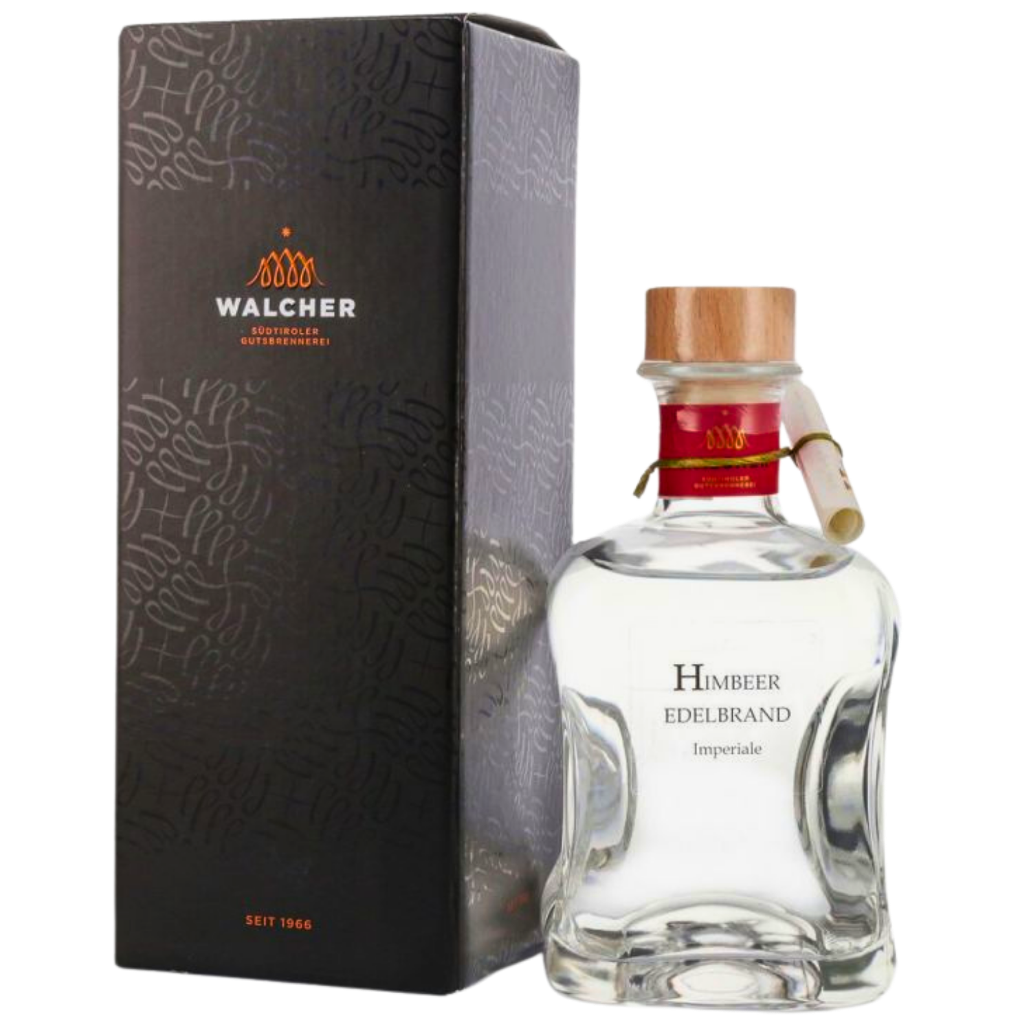 Flasche Himbeer Imperiale Grappa Walcher 500 ml mit Geschenkbox