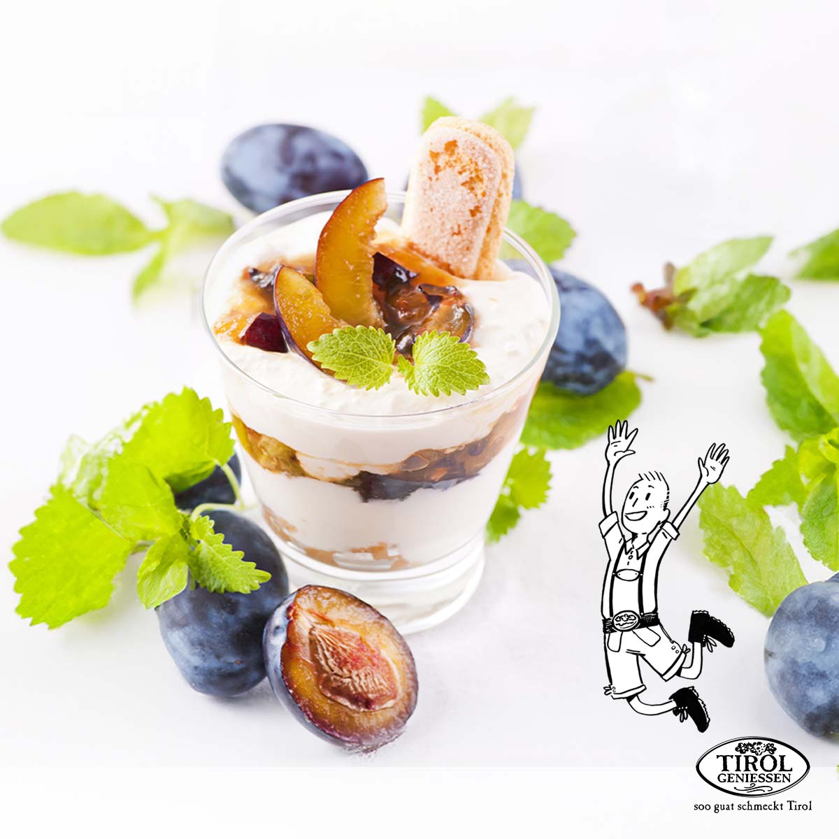 Herbst Dessert mit Zwetschken
