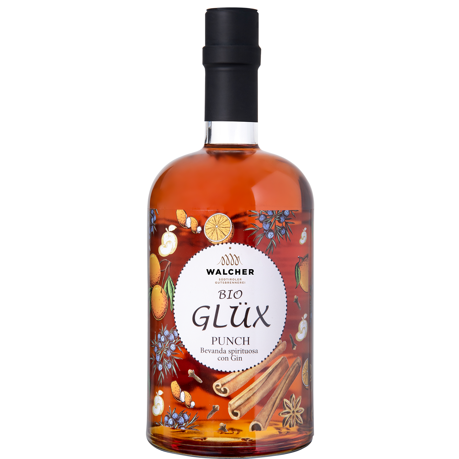 Glüx Bio - Punch mit Gin in 700ml Flasche der Brennerei Walcher