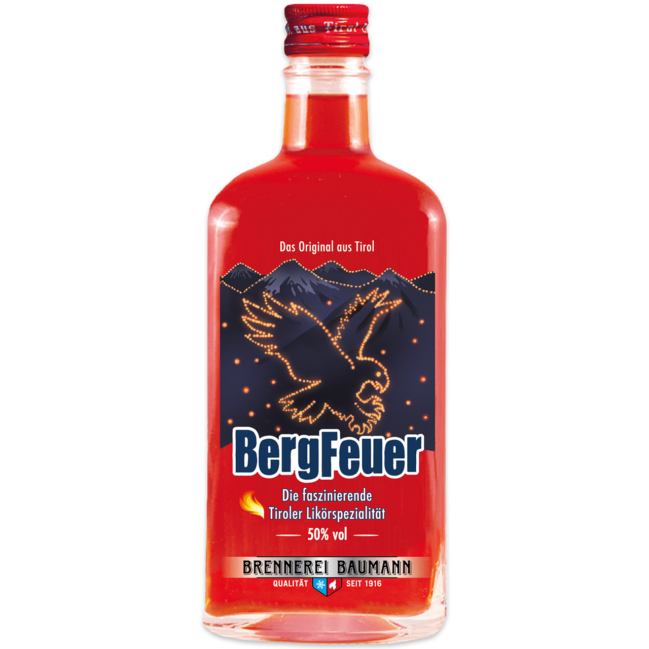 Mountain Blaze Liqueur in 500ml bottle from Brennerei Baumann