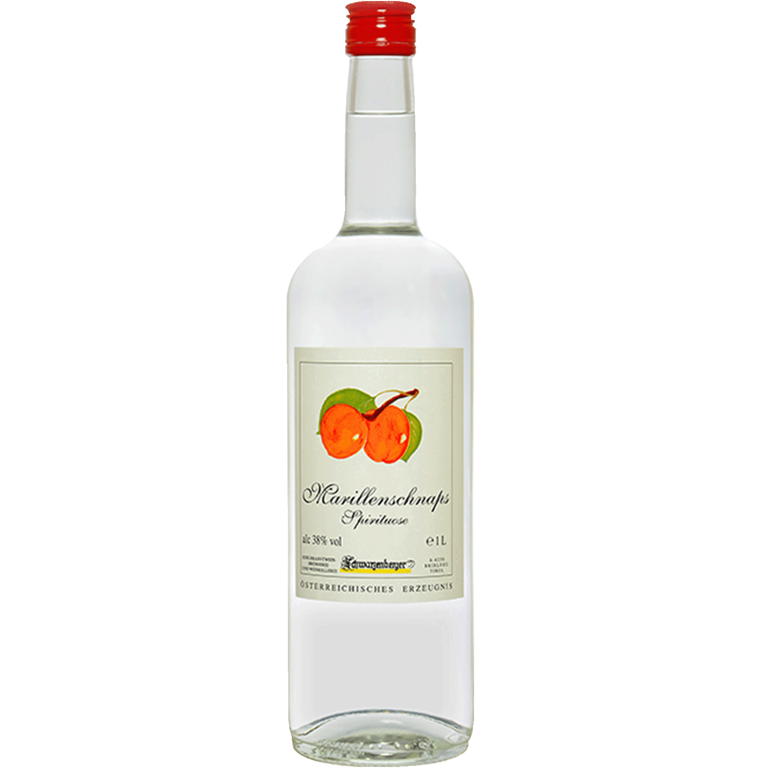 Original Apricot Schnapps in 1l bottle by Edelbrennerei Schwarzenberger