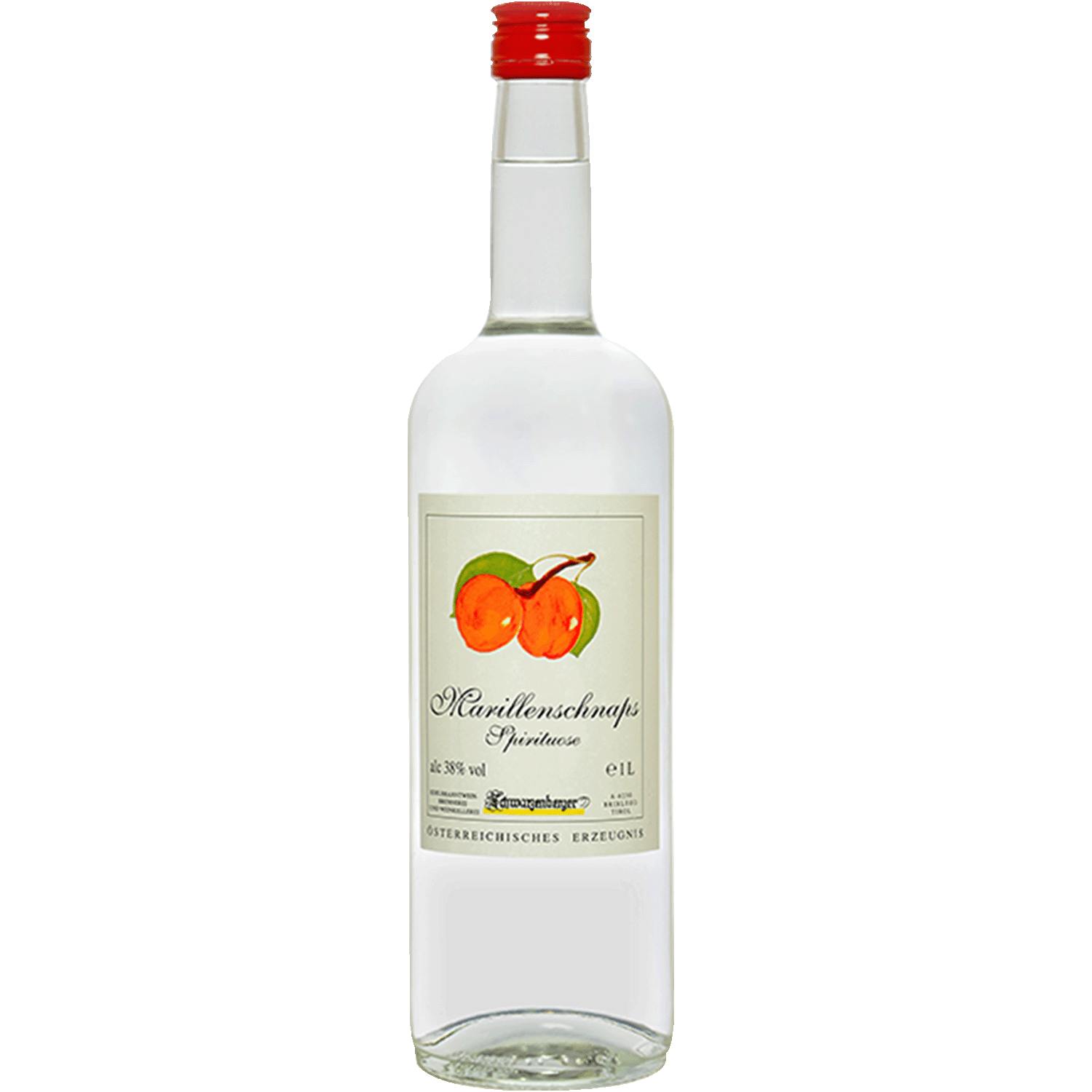 Original Marillen Schnaps in 1l Flasche der Edelbrennerei Schwarzenberger