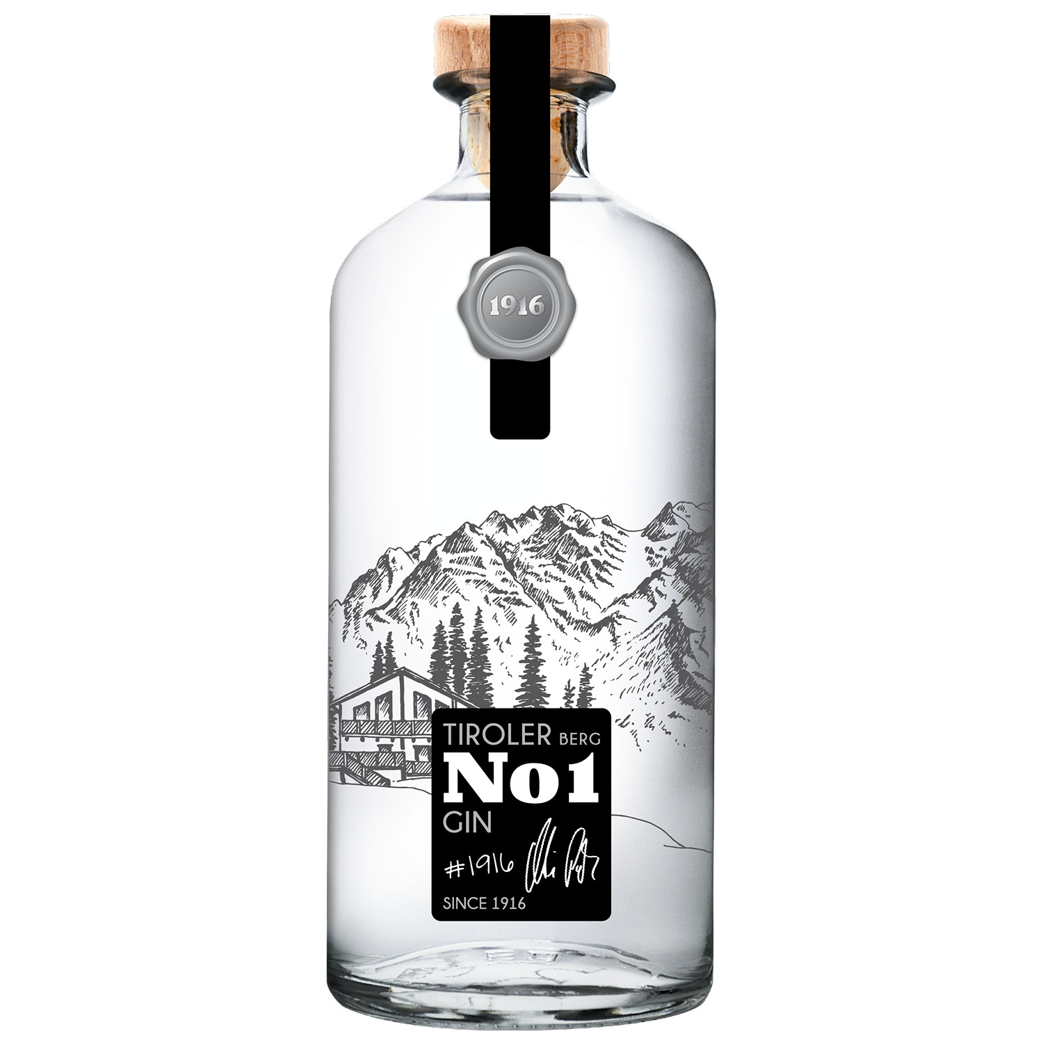 No1 Berg Gin in 700ml bottle from Tiroler Kräuterdestillerie