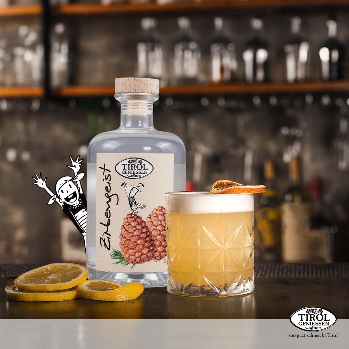 Zirben Sour Cocktail