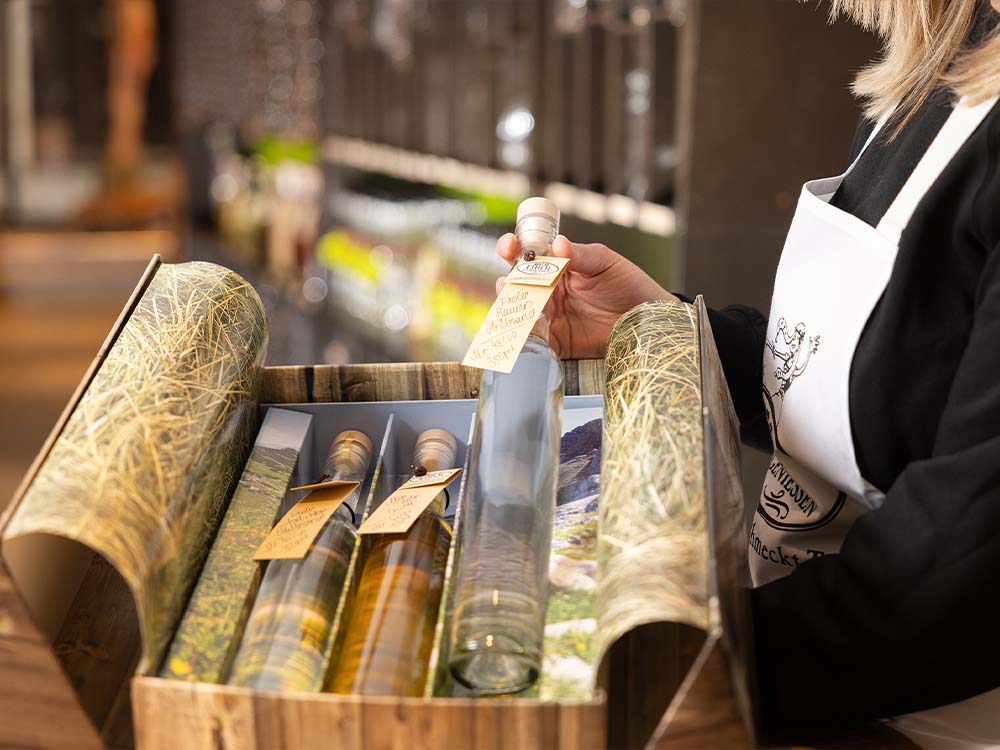 Geschenkbox in Tirol Geniessen Shop in Serfaus