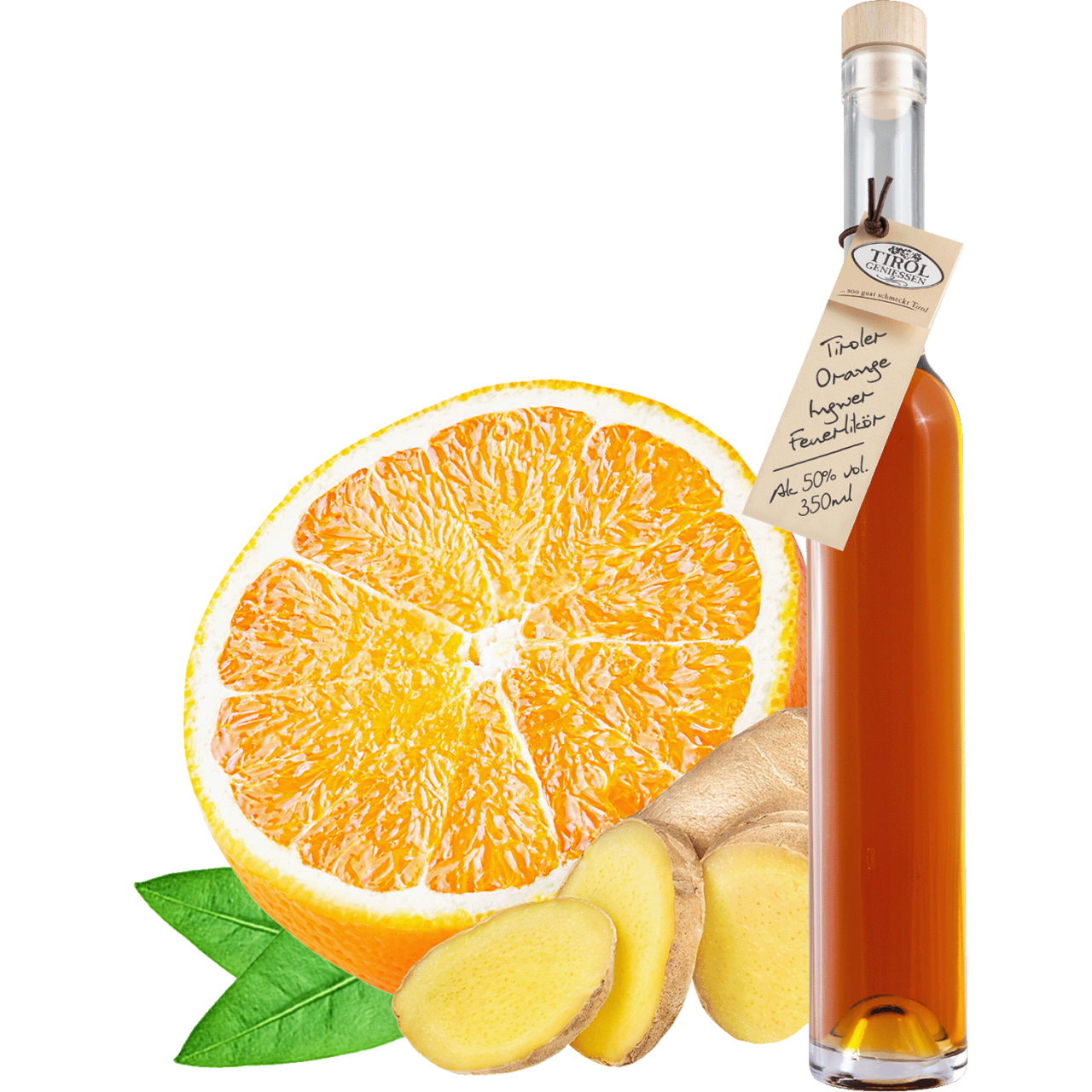 Buy Orange Ginger Fire Liqueur 50% Vol. 0.1 Liter online | Tirol Geniessen